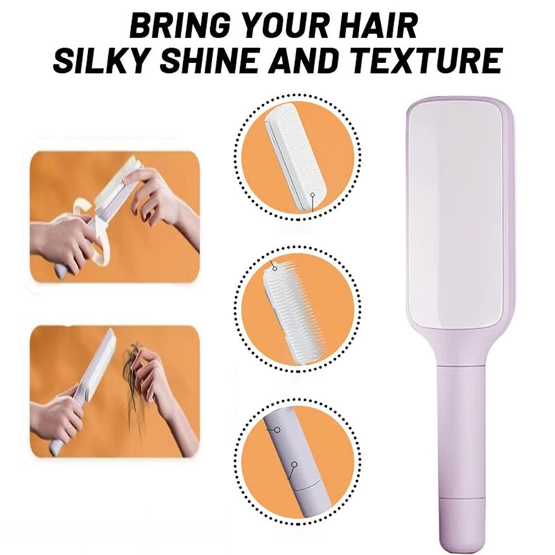 1/2 Stuks Draaibare Zelfreinigende Haarborstel Massage Luchtkussen Kam Magische Intrekbare Zelfreinigende Massage Borstel Telescopische Kam