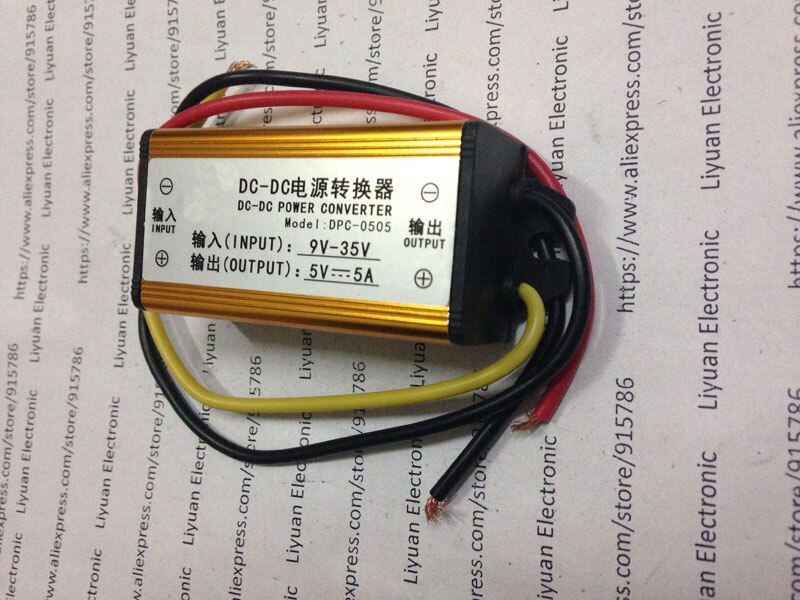 2pcs LED car display power converter / 12V to 5V 24V to 5V 24V to12V 5A DC-DC converter