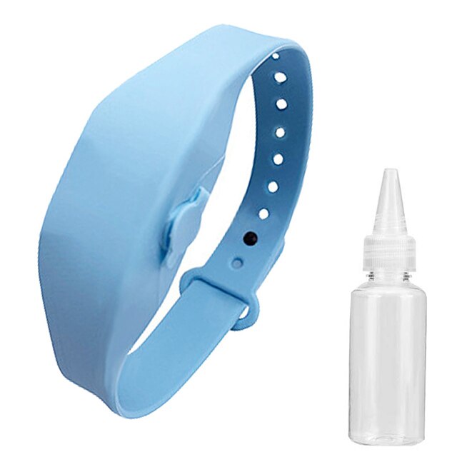 Dispensador de Gel hidroalcohólico, pulsera, desinfectante de manos recargable, pulsera, desinfectante para niños, reloj hidrocólico antibacteriano: 1PCS Blue