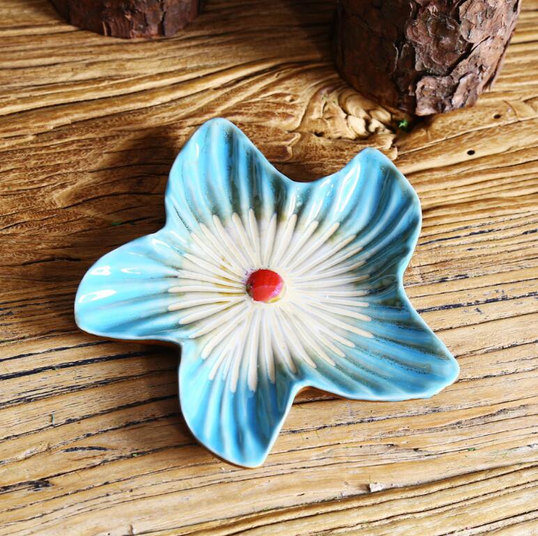 plato cerámico para fruta estrella de mar/concha/placa con forma de caja de jabón platos para la cena pequeño plato lindo artesanías de decoración: starfish