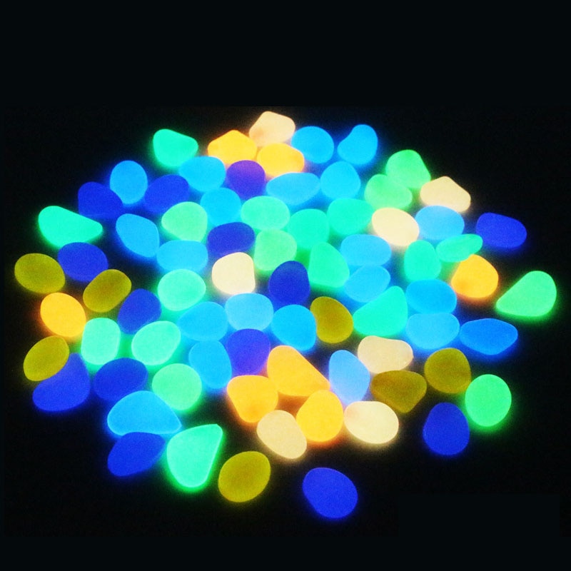 50Pcs Glow In The Dark Tuin Steentjes Glow Stones Rocks Voor Loopbruggen Tuinpad Patio Gazon Yard Decor Lichtgevende stenen Jardin