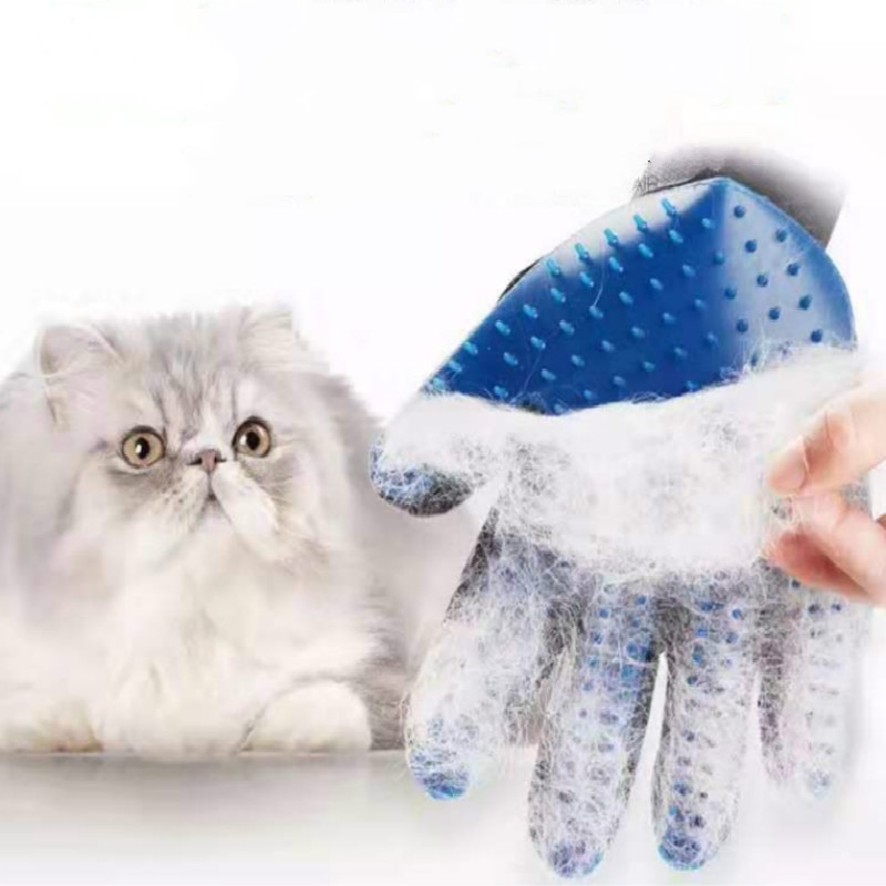 Guante para acicalamiento de gatos, guante para quitar el pelo, cepillo de masaje, guante para cepillar mascotas, para acicalamiento de perros y gatos, accesorios para mascotas y animales