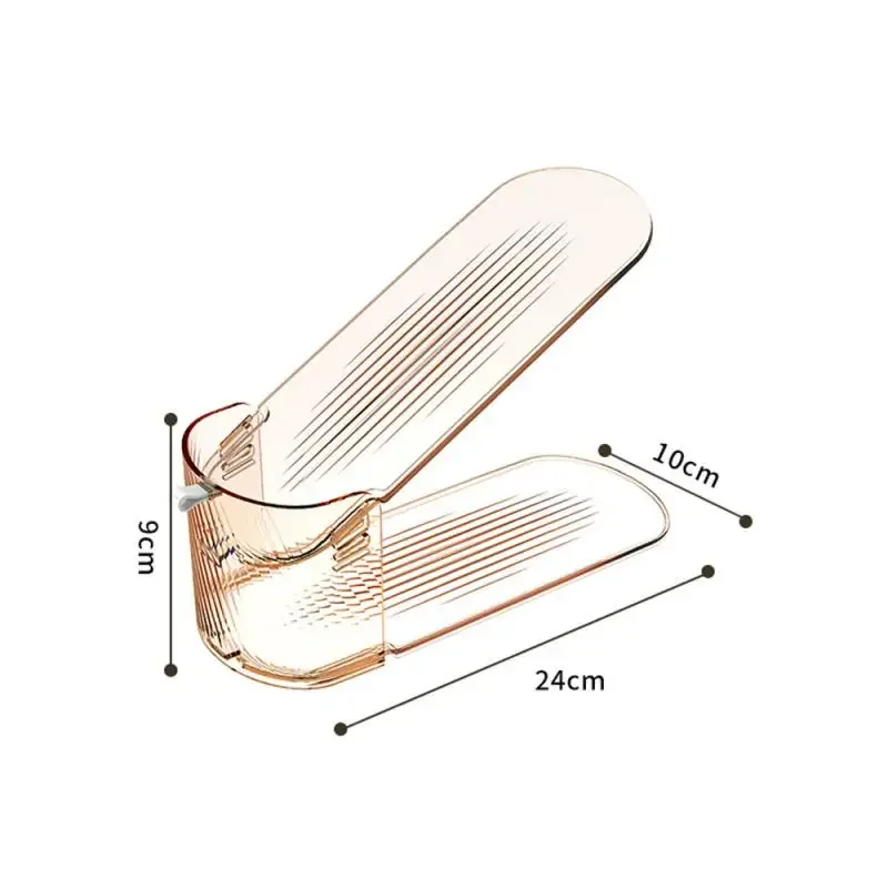 10Pcs Integrated Shoe Support Shoe Cabinet Storage Rack Shoe Storage Rack Space-saving Removable Double-layer Adjustable Rack: light green