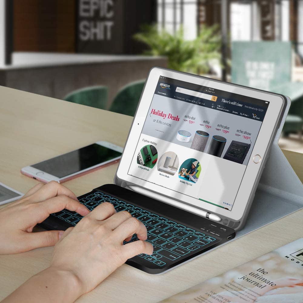 Dla klawiatury iPad podświetlana klawiatura bezprzewodowa Bluetooth-kompatybilna z klawiaturą Samsung Xiaomi Huawei Apple Phone