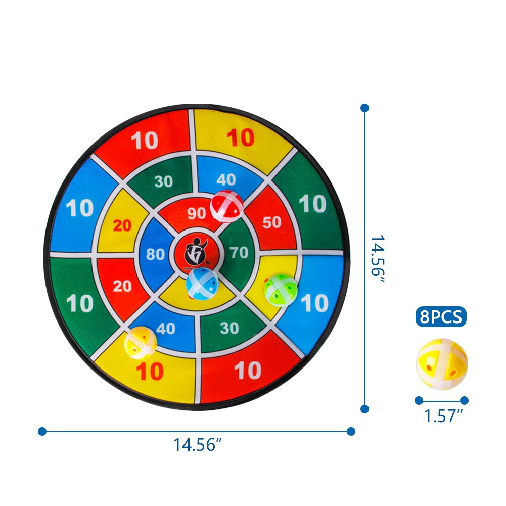 Pelota pegajosa, tablero de dardos, juego de césped familiar, juguetes para niños, sacos de arena para niños, bola para lanzar al aire libre, interacción entre padres e hijos: Round