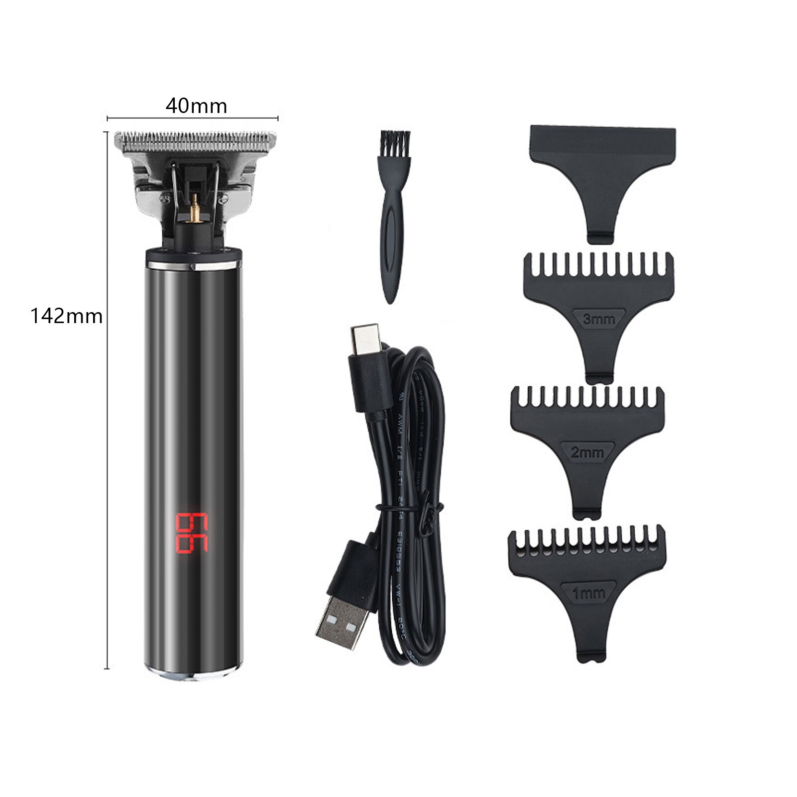 LCD Digital Display Electric Hairdresser Electric Propulsion Electric Hair Cutting Hair Trimmer Rechargeable Hairdresser