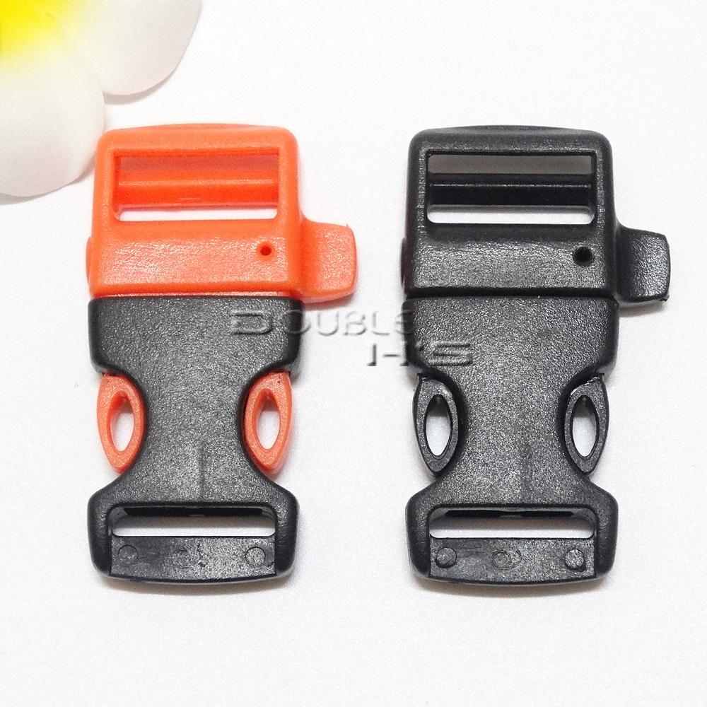 5 stks/partij 5/8 "(15mm) Emergency Side Release Whistle Gespen Paracord Armband