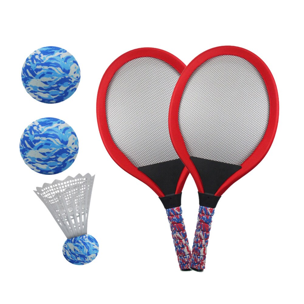 1 Pair Children Tennis Badminton Racket Kids Palying Badminton Parent-Child Educational Game Props for Kindergarten Primary Scho