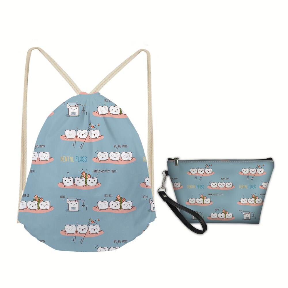 Mozoeyu Vrouwen Trekkoord Zak Sets Mode Verpleegkundige Meisjes Vrouw Opvouwbare School Meisjes Doek Rugzak Kleine Schoenen Pack: WZH0829Z3Z8