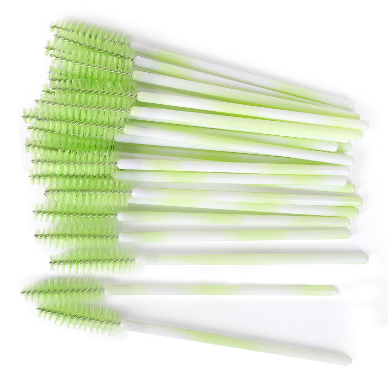 50/100 Uds cepillo de maquillaje cepillos para cejas y pestañas peine varita para rímel desechable suministros de extensión de pestañas cosméticos herramientas de maquillaje: Morado