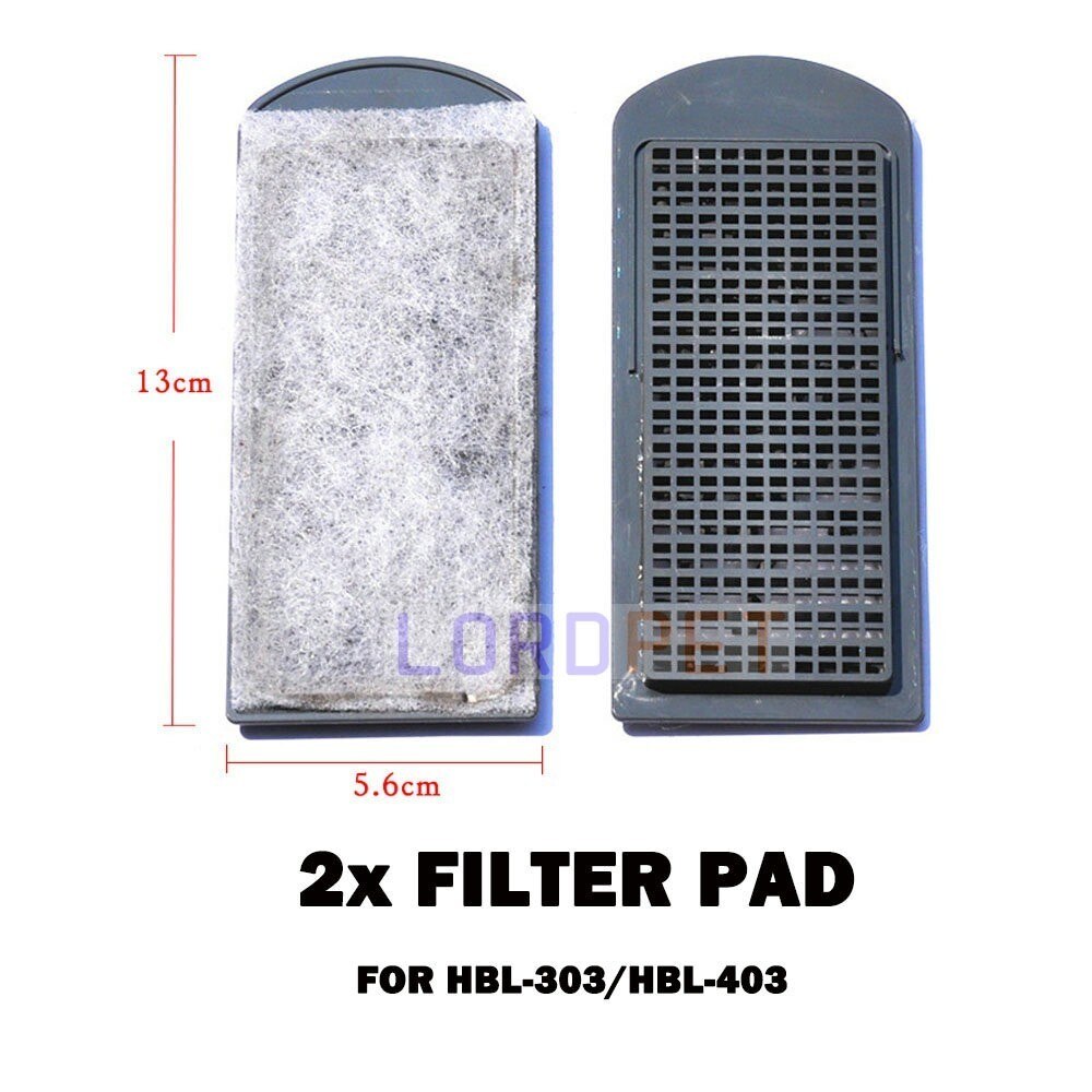 Sunsun hbl -303 hænge på bagsiden kogeplade magt tyndt filter 350l/ h akvariefisk tankbeholder 220v: 2x filterpude