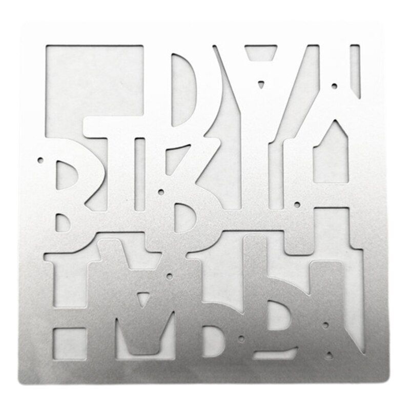 Irregular Happy Birthday Letter Metal Cutting Dies Stencil Scrapbooking DIY Album Stamp Paper Card for Handmade Greeting Cards E