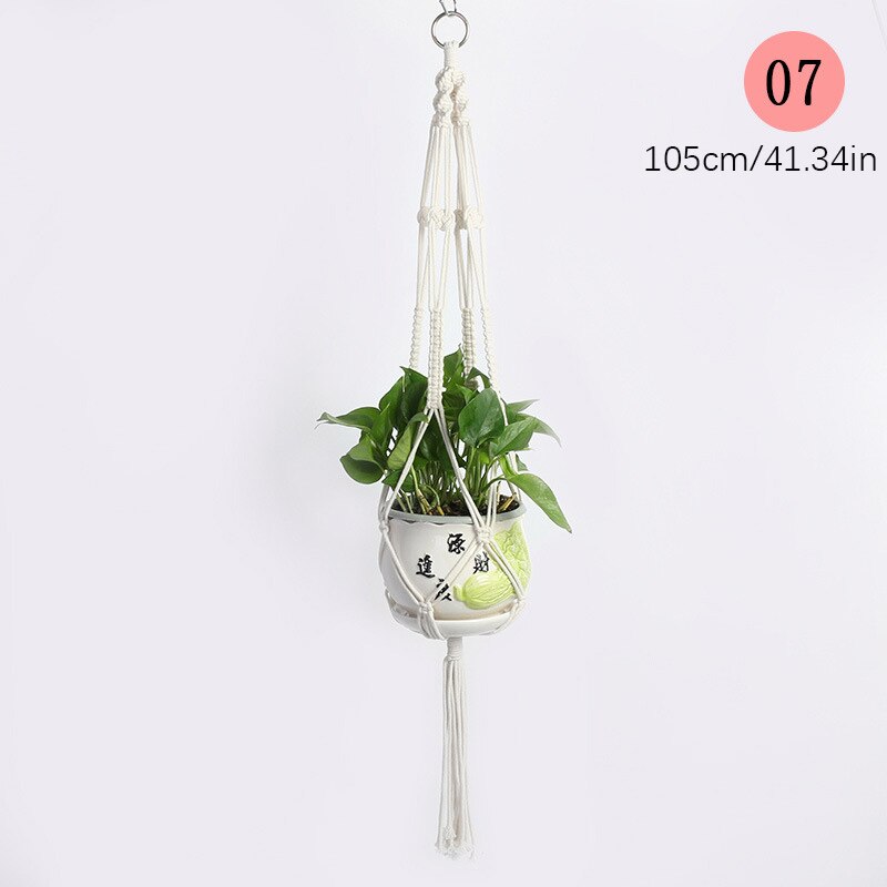 Plant Hanger Macrame Hangers Macrame Wall Hanging Plant Holder Air Plant Planters For Indoor Plants Indoor Plants Hanging Pot: 7