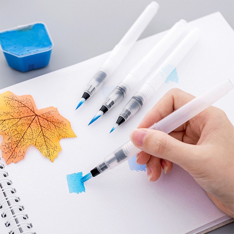 Stylo-plume à tête souple pour peinture, haute capacité, pointe/niveau, stylo absorbant, pinceau de calligraphie pour étudiants