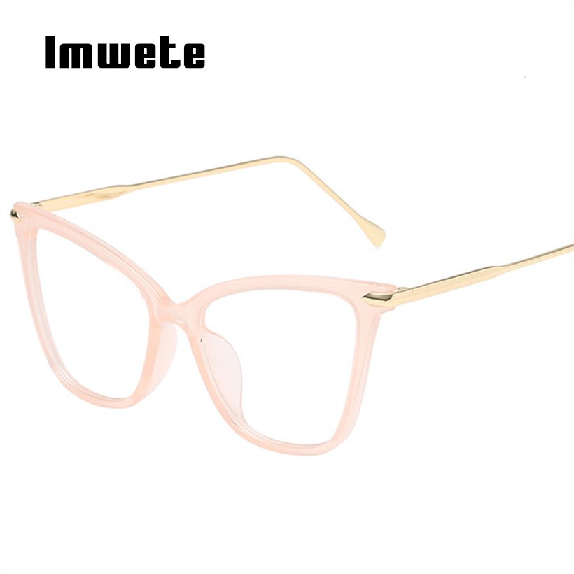 Imwete-Montura de gafas de ojo de gato para mujer, anteojos de de de lujo, de gran tamaño, Retro, óptica, para ordenador, miopía