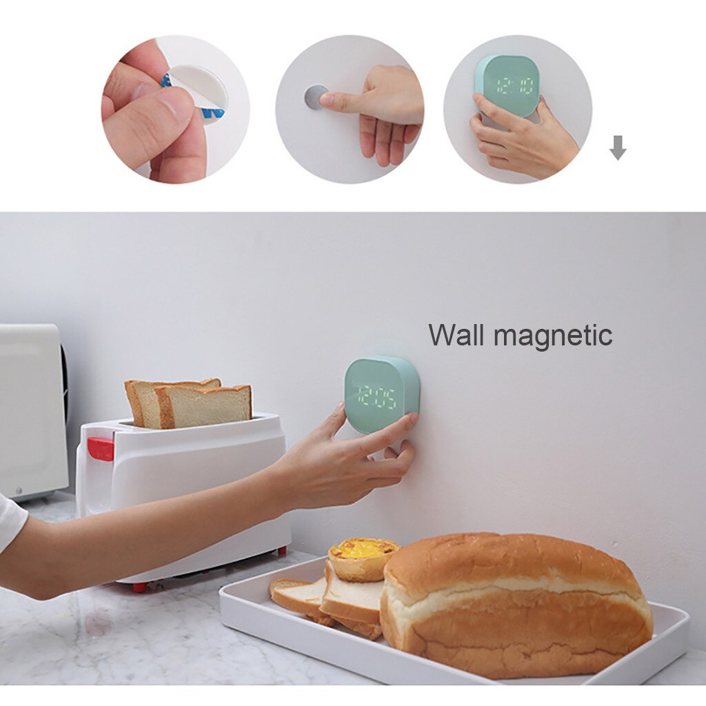 Digital Wall Clock Square Small Alarm Clock Luminous Mute Led Multifunctional Digital Clock Light Home Electronics