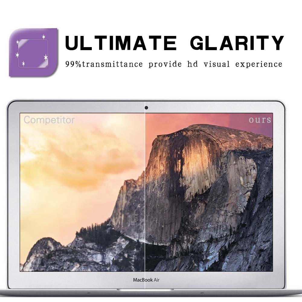 KK &amp; LL-Película protectora de pantalla Lcd para Apple Macbook Air, Protector de pantalla transparente de 13 pulgadas (A1369 A1466), color blanco, A1342