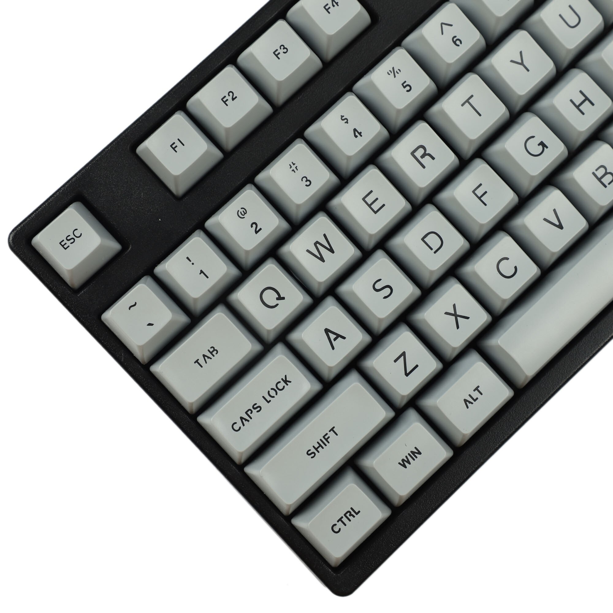 SA 112 Keycap Doppel Schuss Nicht Glanz Durch Dick ABS Ball bilden ANSI ISO Standard-qwerty-tastensatz Für MX Mechanische Tastatur 61 87 TKL 104 Laptop: grau Base Schwarz