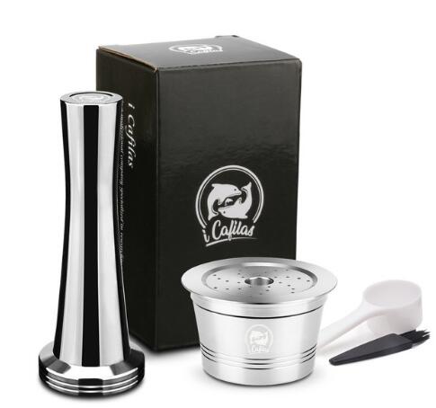 ICafilas wiederverwendbar Edelstahl Crema Kaffee Kapsel Filter manipulieren Löffel Für Caffitaly Rubin Tchibo Cafeteira Espresso Maschine: 1Caffitaly 1manipulieren