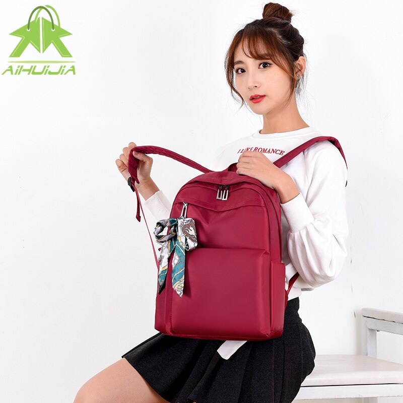 Vrouwen Rugzakken Waterdichte Oxford Doek Mode Lint Schoudertassen Zachte Schooltas Dames Anti-Diefstal Vakantiereizen Rugzakken