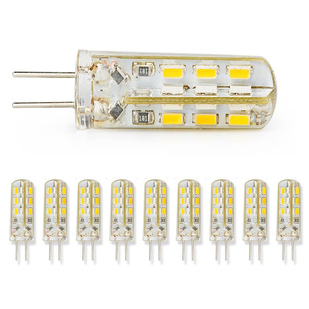 10 Pcs G9G4 Led Maïs Licht Siliconen Metalen Corn Bulb Light 12 V Warm Wit Voor Plafondlamp Wandlamp: G4 12V 3W / cold white