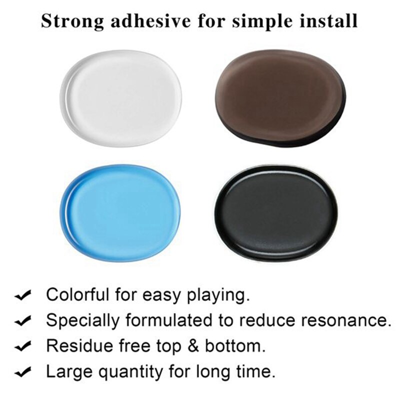 24 Pcs Drum Damper Gel Pad Silicone Drum Damping Soft Drum Damper Drum Snare Drum Mute Pad for Controlling Drum Sounds
