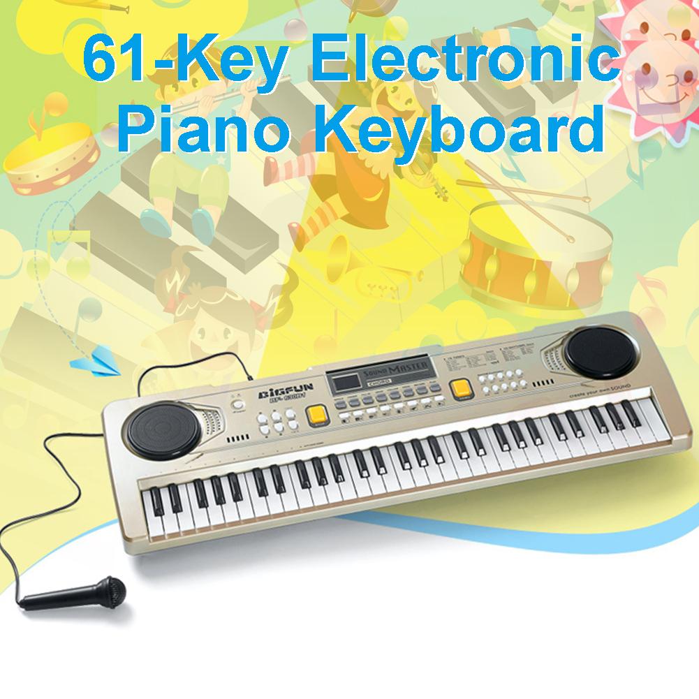 61 Keys Electronic Piano Keyboard Kids Piano Keyboard Music Instrument Learning Keyboard with Microphone for Kids Early Educatio