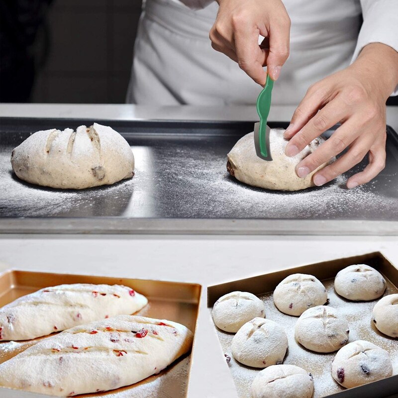 Banneton Proofing Basket Set - Artisan Sourdough Bread Bakery Basket,Dough Scraper/Cutter & Brotform Cloth Liner