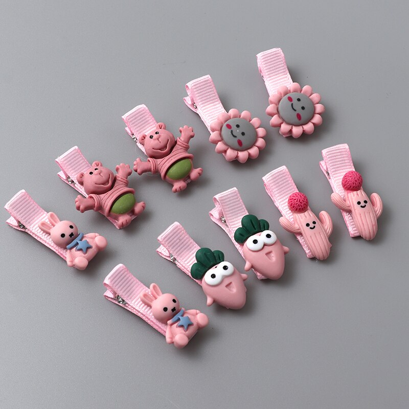 10/20 stück Haar Clip einstellen Nette Haar Zubehör Mädchen Haar Bands Bogen Obst Blume Ebene Haarnadeln headwear Nette Haar zubehör: 10Stck-5