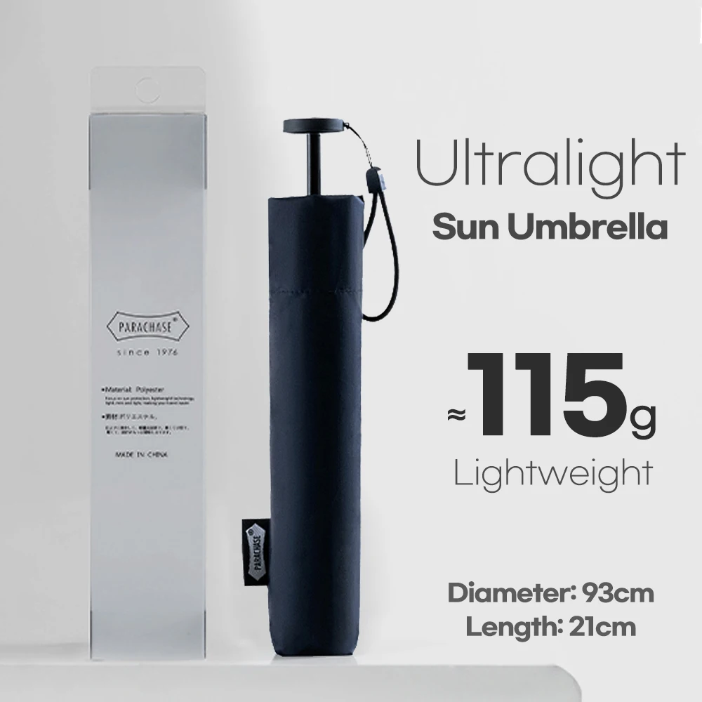 Parachase Bleistift, faltbar, UV-Regenschirm, Kohlefaser, Anti-UV, für Reisen, leicht, Sonnenschirm, winddicht, tragbar, Sonnenschirme