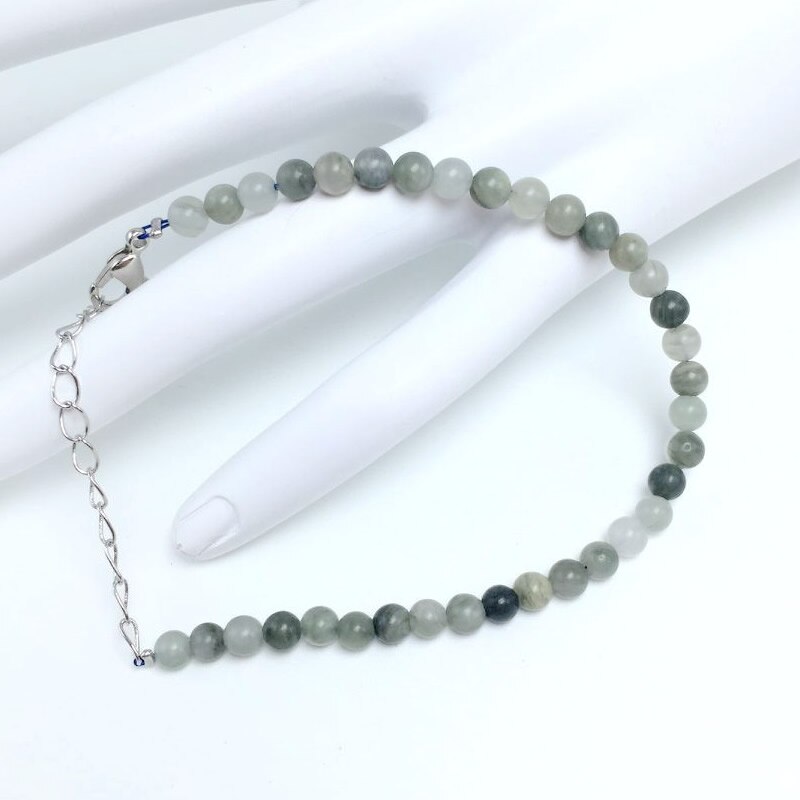 Pulsera de energía de cuentas de Chakra para mujeres y hombres, brazaletes de sodalita blanca turquesa, piedra de ágatas redondas naturales, joyería de Yoga hecha a mano, 4mm: Color dorado