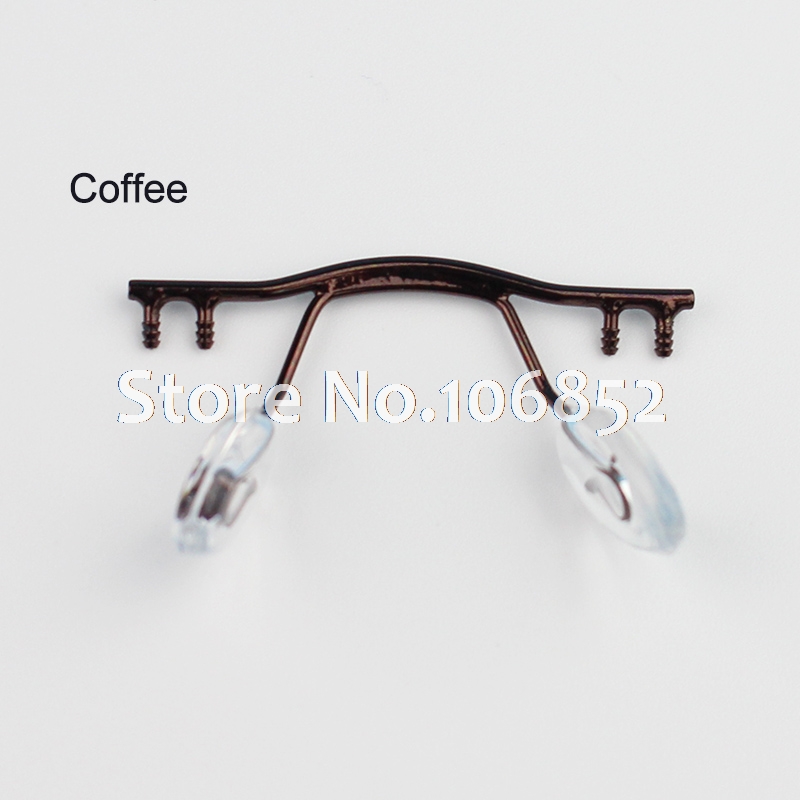 10 stücke brillen brücke gläser nase Pad Arm metall randlose optische rahmen brücke nase Pad Halfter brillen zubehör: Lila