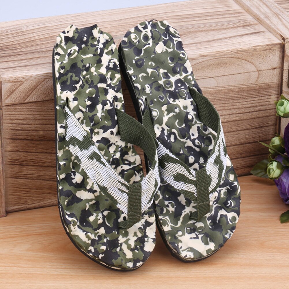 Heren Zomer Strand Dragen Flip Plops Sandalen Slipper Outdoor Dragen Slippers Camouflage Strand Slippers Schoenen: Camouflage Green / 44