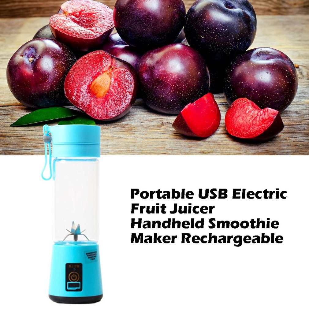 Portable USB Electric Fruit Juicer Handheld Vegetable Juice Maker Blender Rechargeable Mini Juice Making Cup With Charging Cable