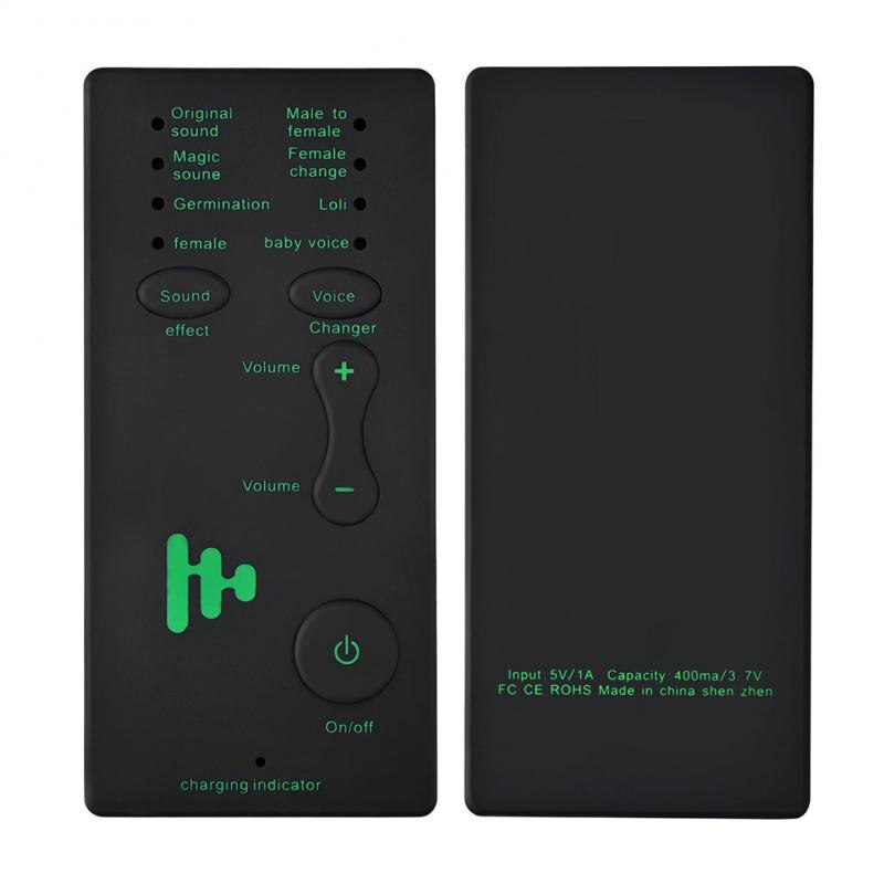 Mini Voice Changer Device Microphone Disguiser Phone Microphone Voice Changer Adapter 7 Different Sound Changes