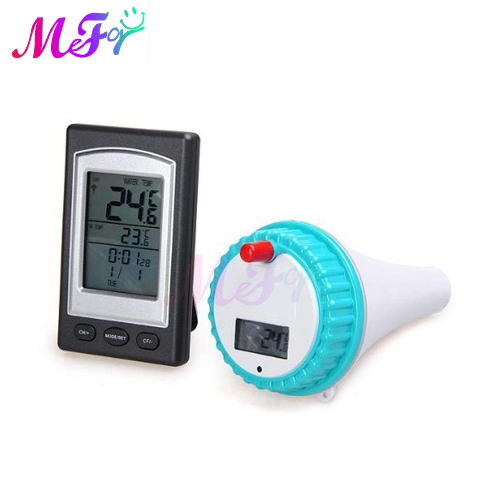Wireless Pool Thermometer Swim Pond Tub Waterproof Digital LCD Floating Temperature Sensor Transmitter Meter Calendar Alarm