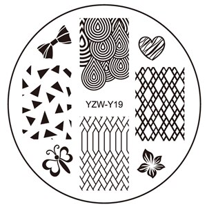 1 pièce ronde fleur Nail Art Image timbre estampage plaques manucure modèle bricolage vernis pochoir ongles outils: Y19