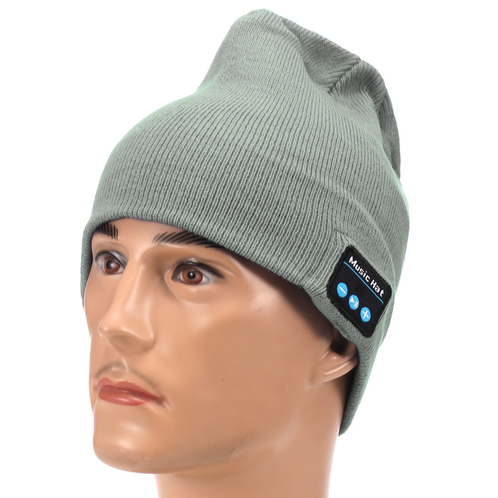 Bluetooth beanie lue kvinner menn trådløs musikk lue vinter lue for utendørs sport fotturer camping løping