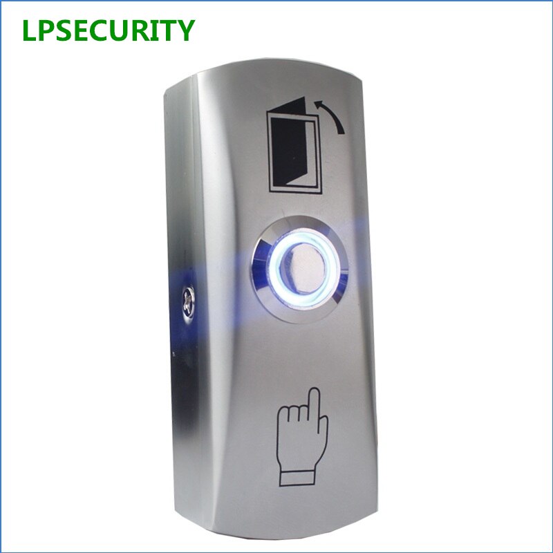 LPSECURITY 10 pcs 12 V toegangscontrole exit knop open deur exit schakelaar deur release met LED licht rvs deur knop