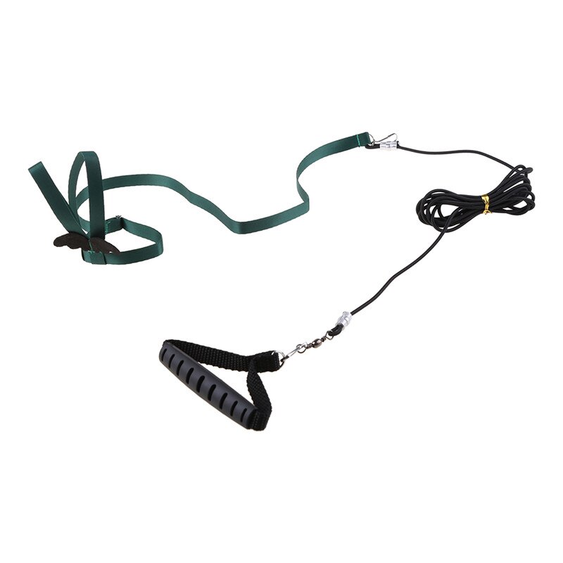 Anti-Bite Vliegende Training Touw Papegaai Vogel Huisdier Aangelijnd Kits Ultralight Harnas Leiband Voor Grasparkiet Dwergpapegaai Valkparkiet Kleine Vogels: Dark green / Xl