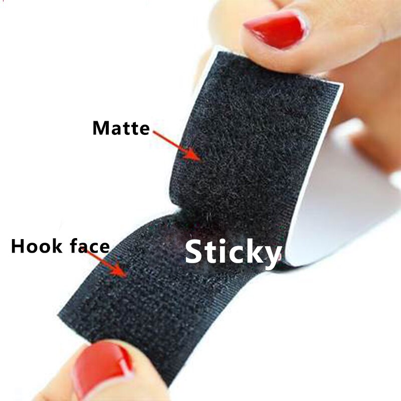 2M Pair Hook and Loop fastener Tape No Glue the hook velcros Sewing-on strips Magic tape DIY white black