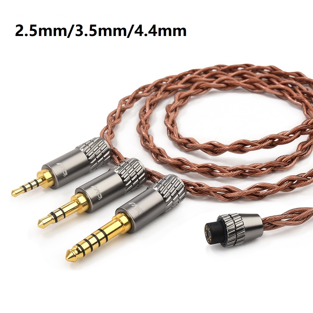 CVJ VS400 OFC Cable de Audio mejorado 400 núcleos auriculares Cable HIFI de Metal 2,5/3,5/4,4mm/Tipo C/enchufe relámpago 2 pines S para auriculares: Verde militar