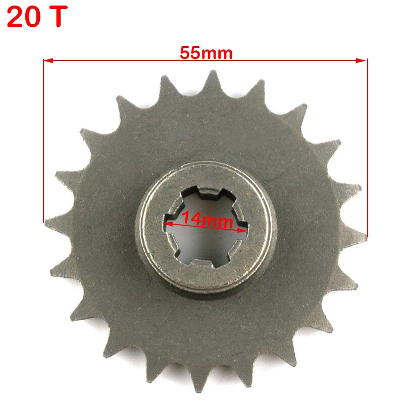 Caja de engranajes de embrague delantero, piñón para 47cc 49cc, 2 tiempos, ATV, Quad Dirt Pocket, Mini bicicleta de Motor, T8F, 11T, 14T, 17T, 20T: 20T