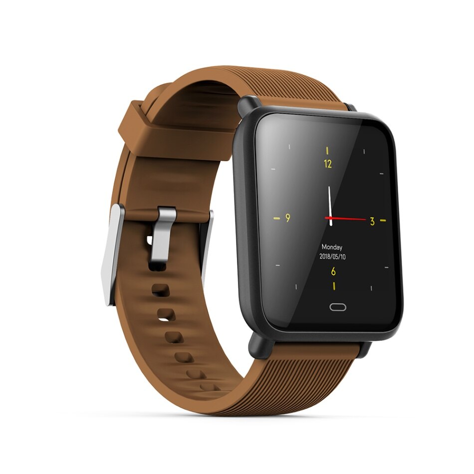 Q9 Sport Uhr Smart Armband Wasserdichte Fitness Tracker Blutdruck Schrittzähler Kalorien Herz Rate Schlaf Monitor Handgelenk Band: Schokolade Farbe