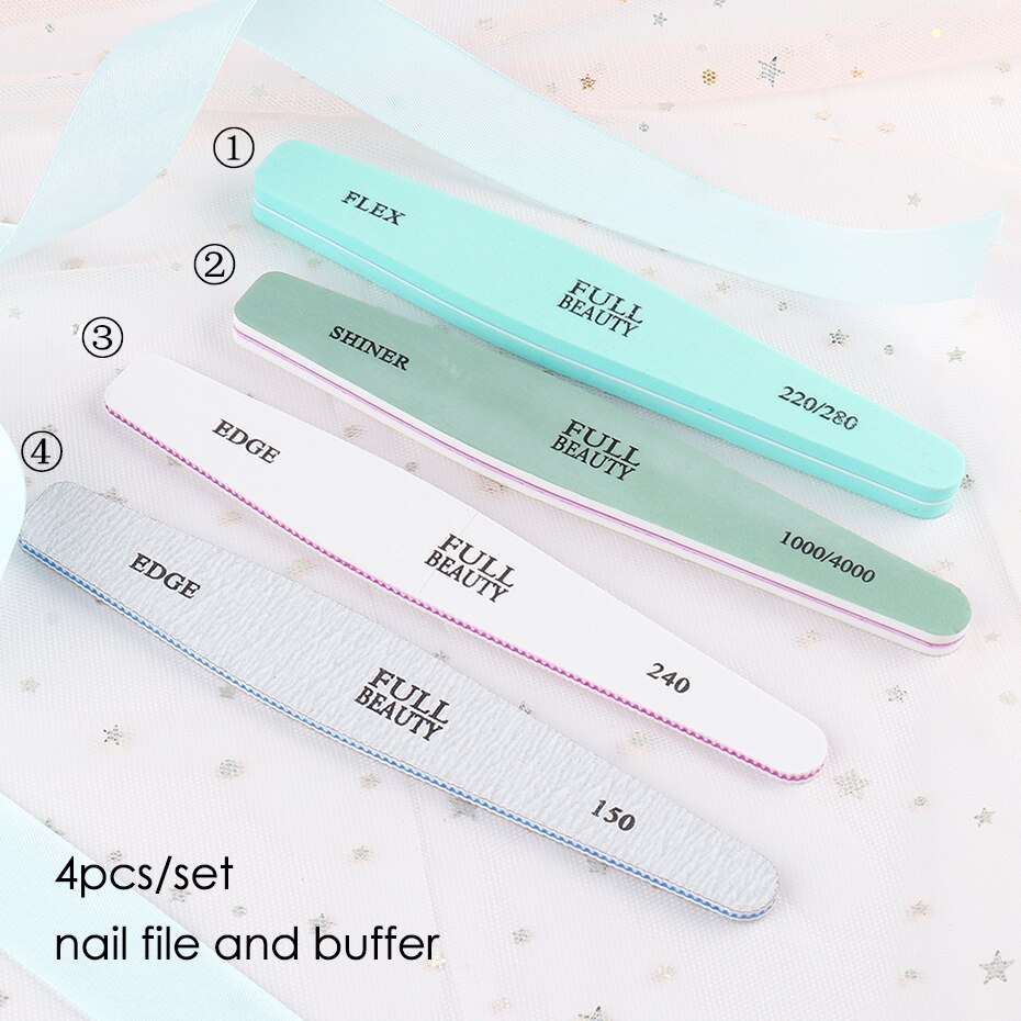 Nagelbuffert fil set slipblock svamp naglar polerverktyg kit gel nagellack remover manikyr verktyg  ji1798