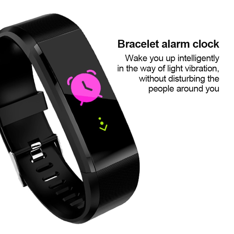 For 115 Plus Bluetooth Smart Watch Heart Rate Monitor Smart Watch Fitness Tracker Bracelet Waterproof Smart Wristband