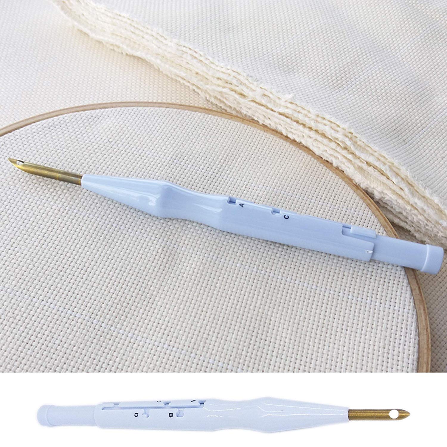 Needlework Fabric Sewing with Hoop Punch Needle Embroidery Set DIY Embroidery Tool Punch Needle Embroidery Accessory
