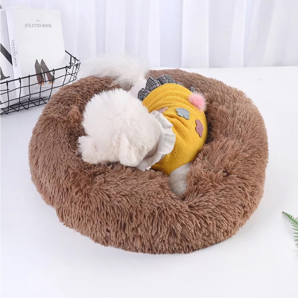 Cama larga de felpa para gatos, cojín relajante para gatos, caseta para perros grande, súper suave, esponjosa y cómoda.