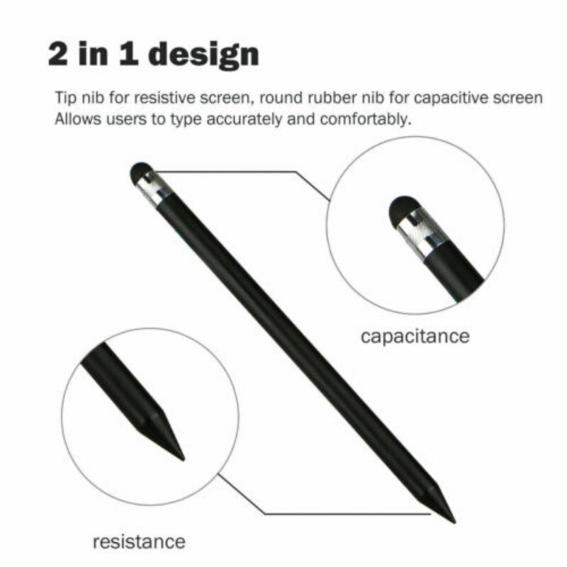 Runde Kopf Dünne Spitze Doppel Zweck berühren Kuli Stift berühren Kuli 16,5 cm für Kapazitive Bildschirm widerständig Bildschirm für IPad für IPhone