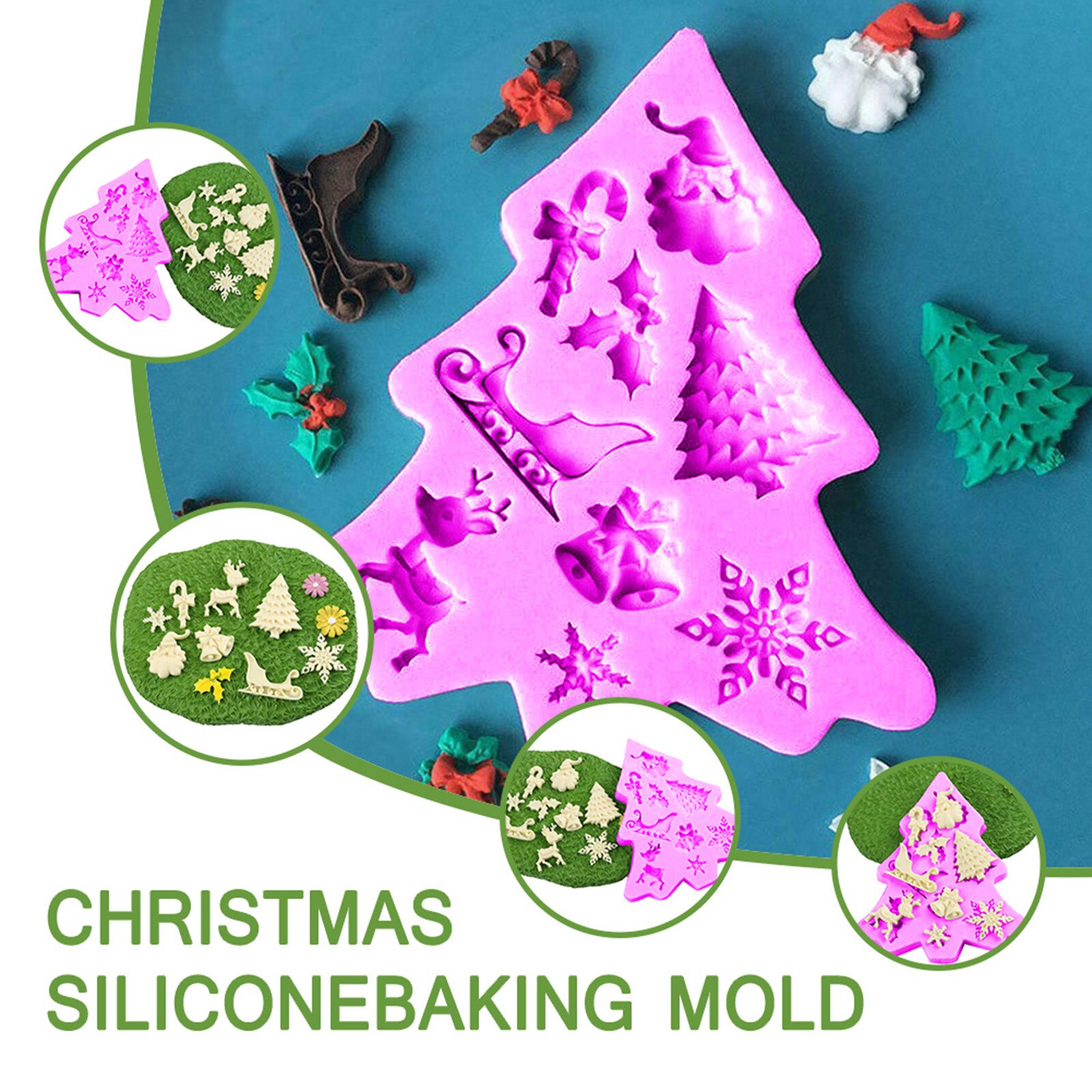 Year Christmas collection fondant cake decoration mold cake decoration tool baking Home Decoration